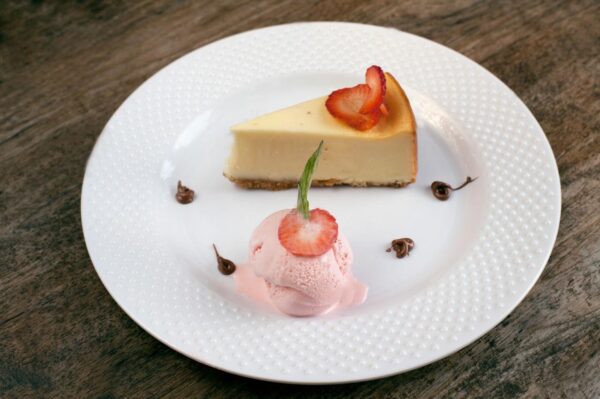 Cheesecake con helado