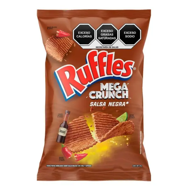 RUFFLES MEGA CRUNCH SALSA NEGRA 42G