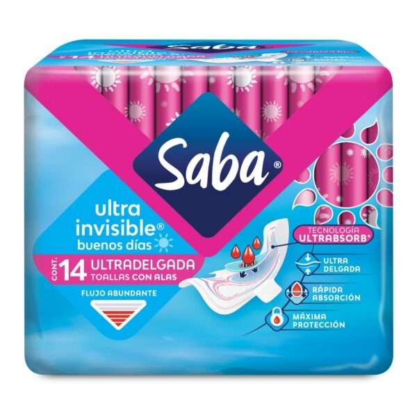 SABA INVISIBLE 14 TOALLAS DELGADAS