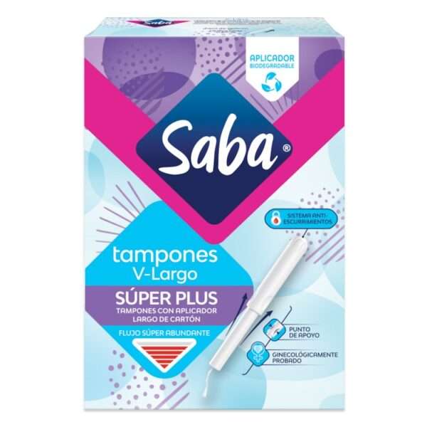 TAMPONES V-LARGO 10 SUPER PLUS FLUJO SUPER ABUNDANTE